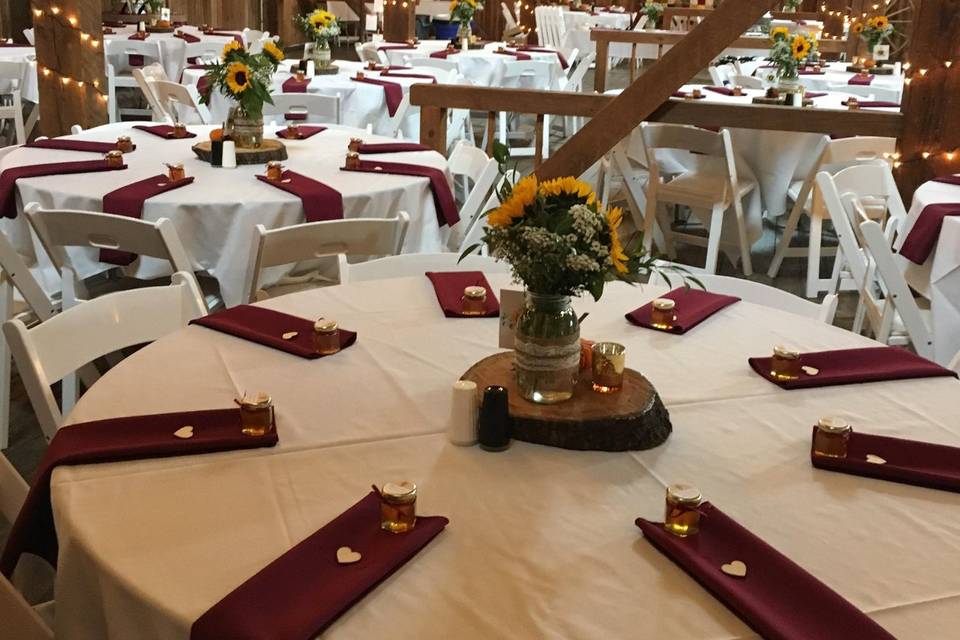 Barn Wedding Reception