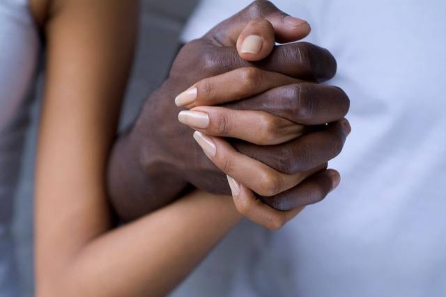 Holding hands