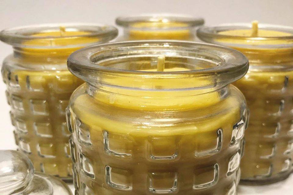 Honey pot container candle