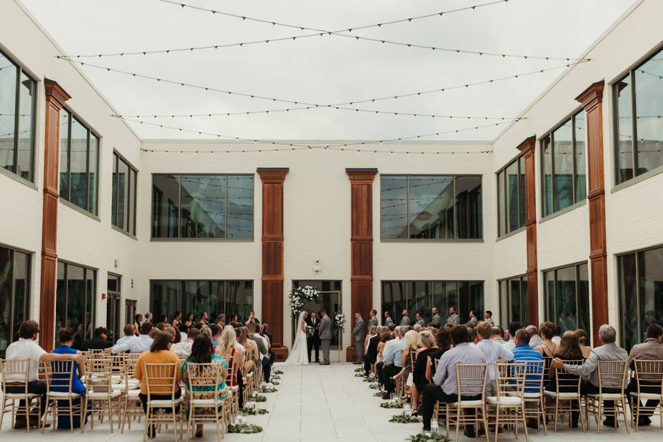 Ceremony in Gallery Courtyard