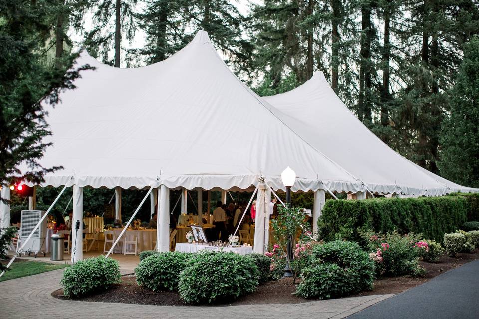 Reception tent