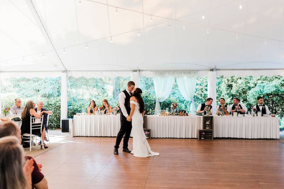 Reception tent