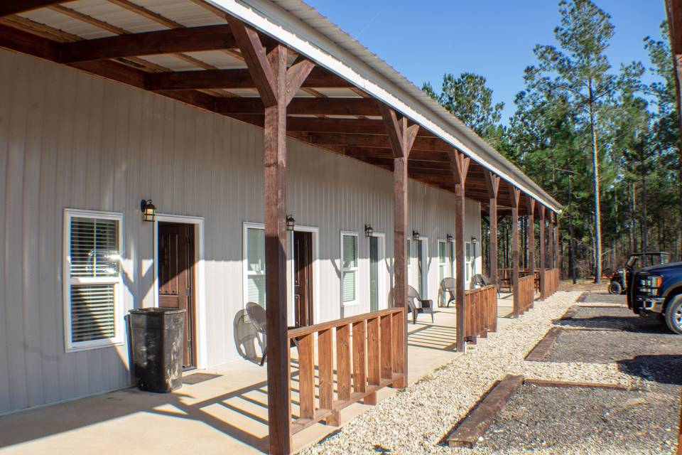 Front porch and lodging rooms