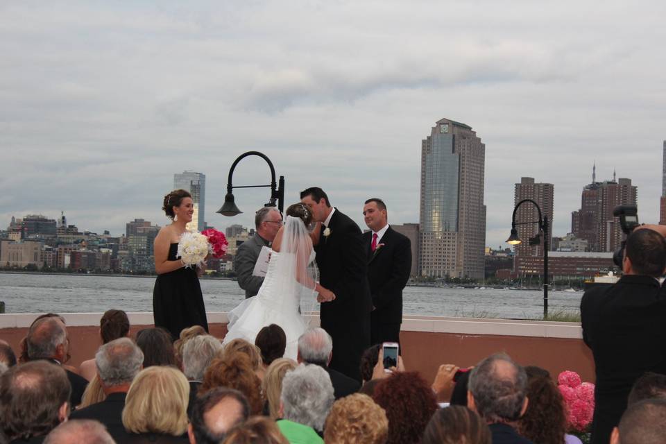 Outdoor wedding ceremony