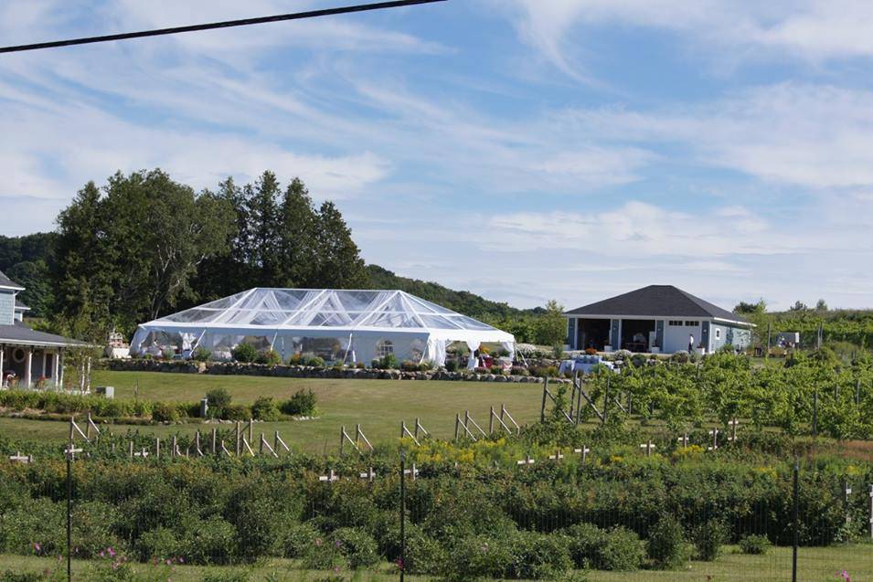 The tent outdoors