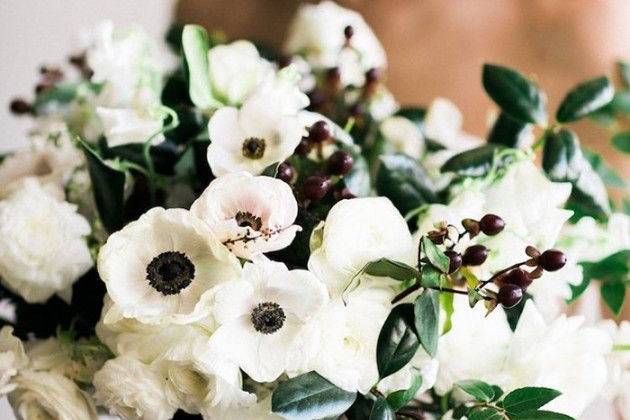 White anemones