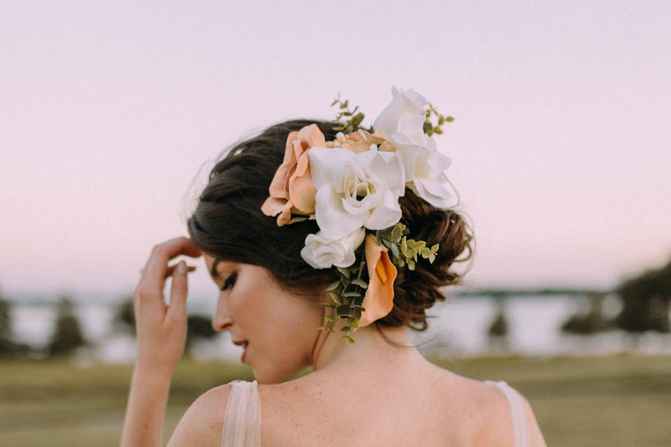 Floral hair design