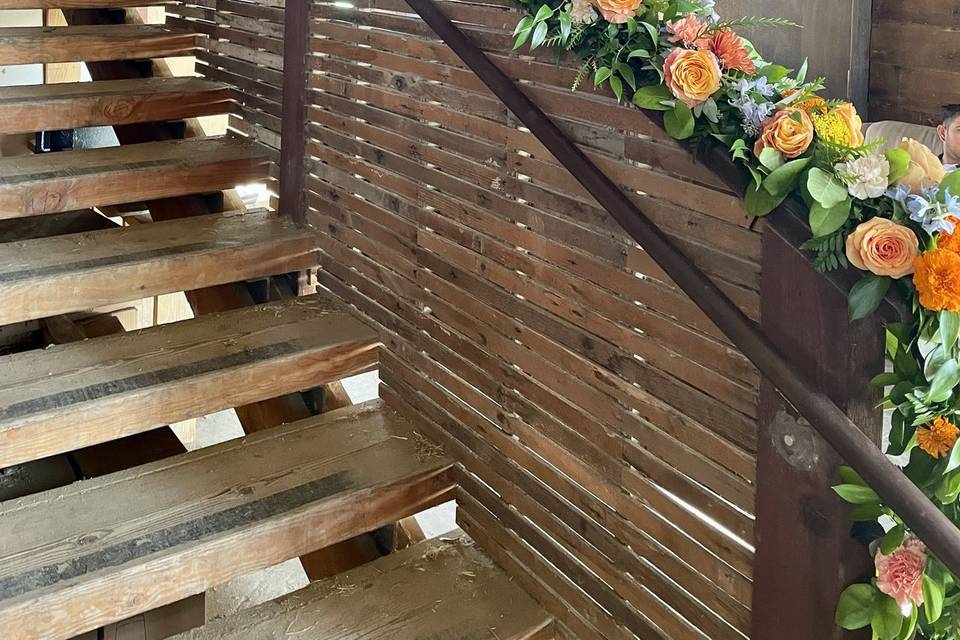 Gorgeous staircase florals