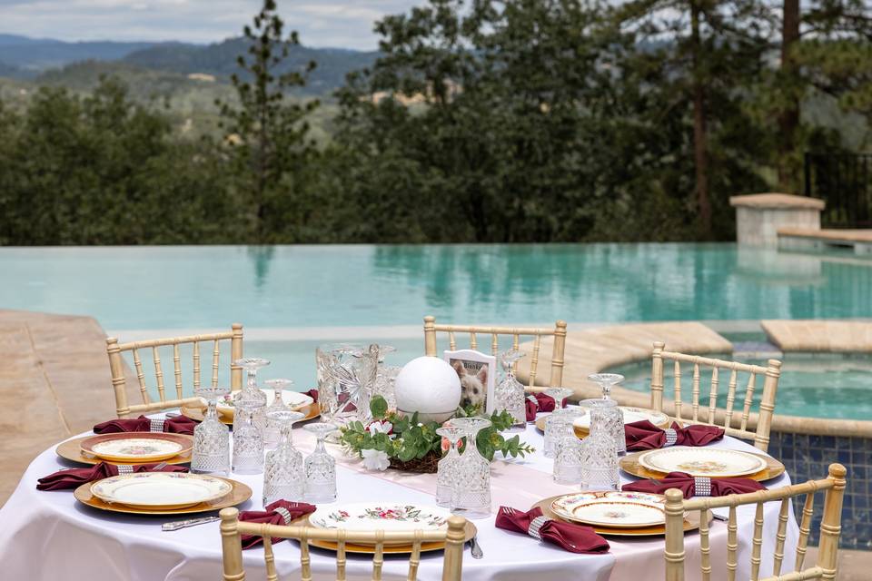 Poolside elegance w/a view