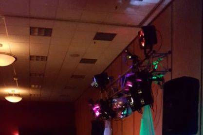 DJ station with uplighting