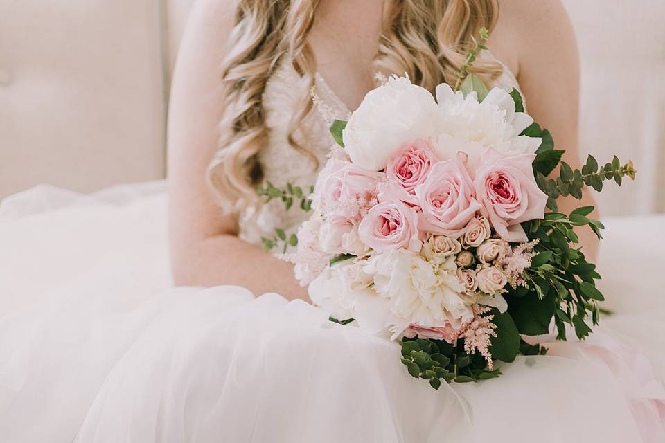 Bride with flowers