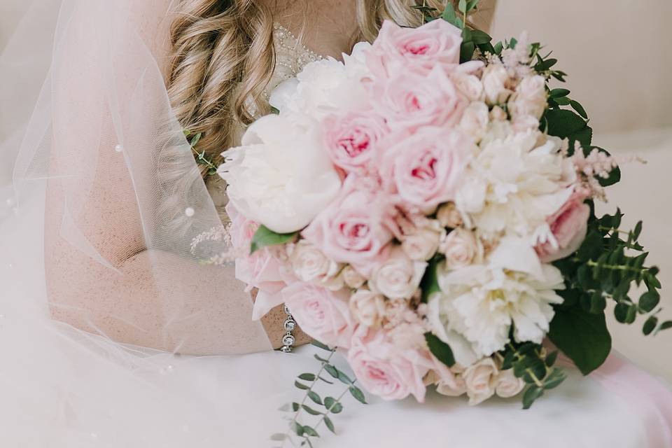 Bride with flowers