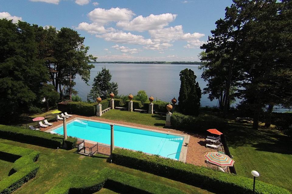Pool overlooking Seneca Lake
