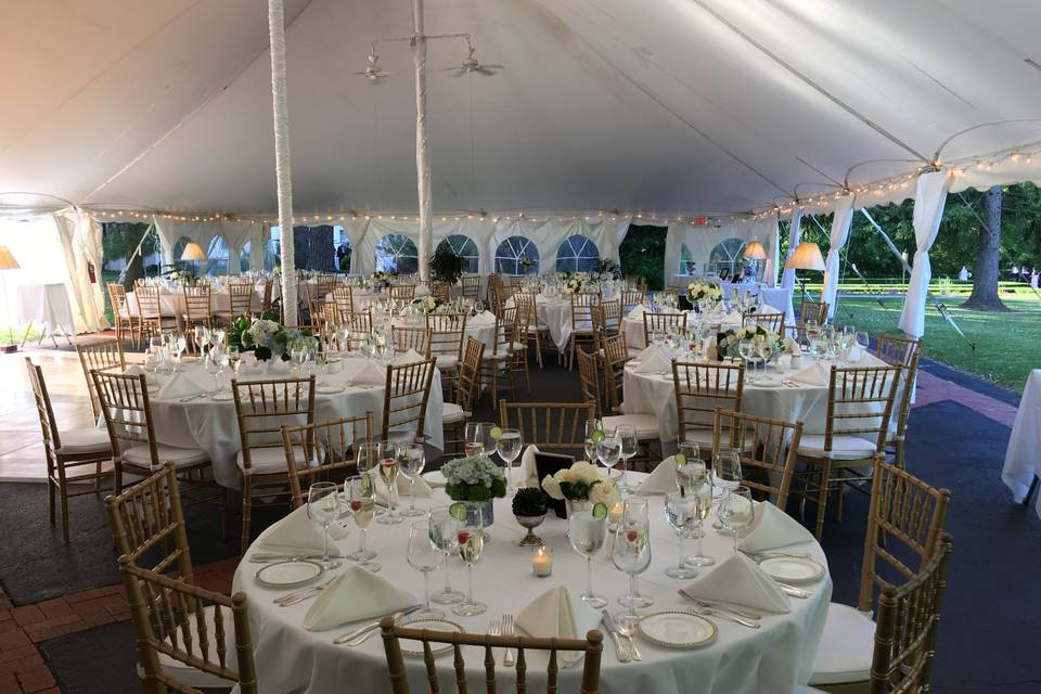Inside of Wedding Tent