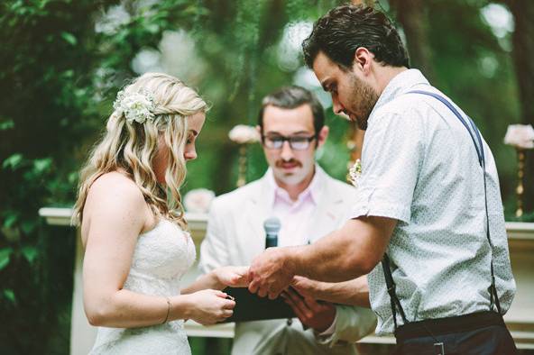 Outdoor wedding ceremony