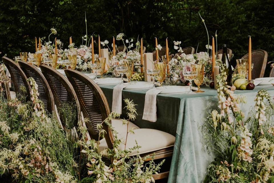 Luxury wedding table scape
