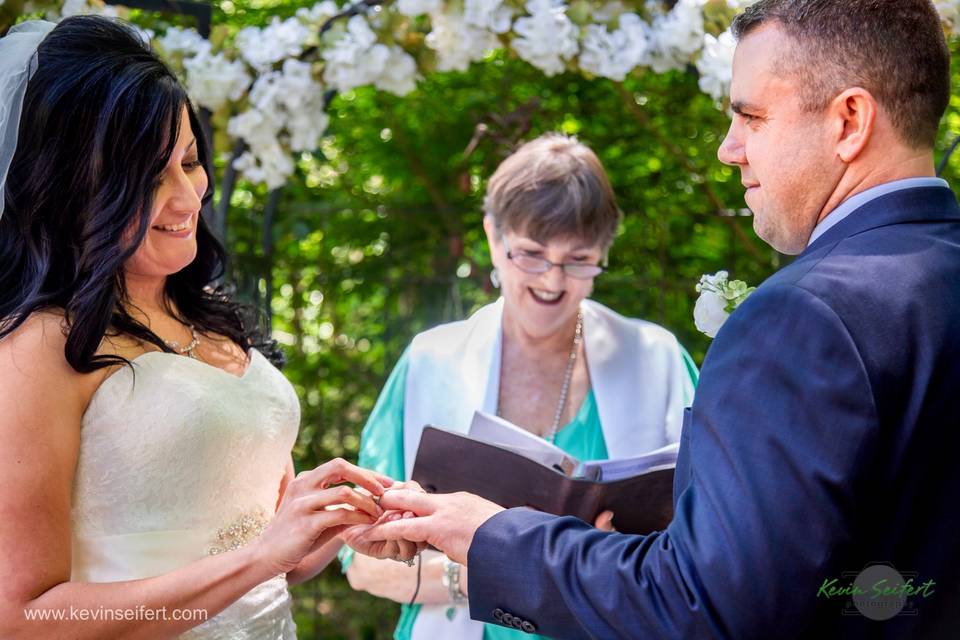 Elopement wedding in my garden