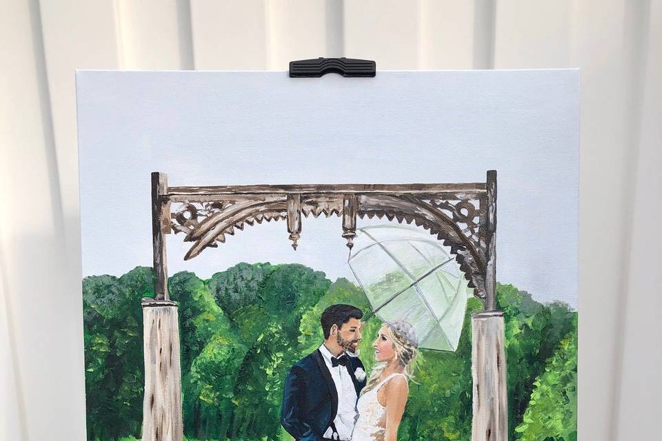 Wedding portrait in acrylic
