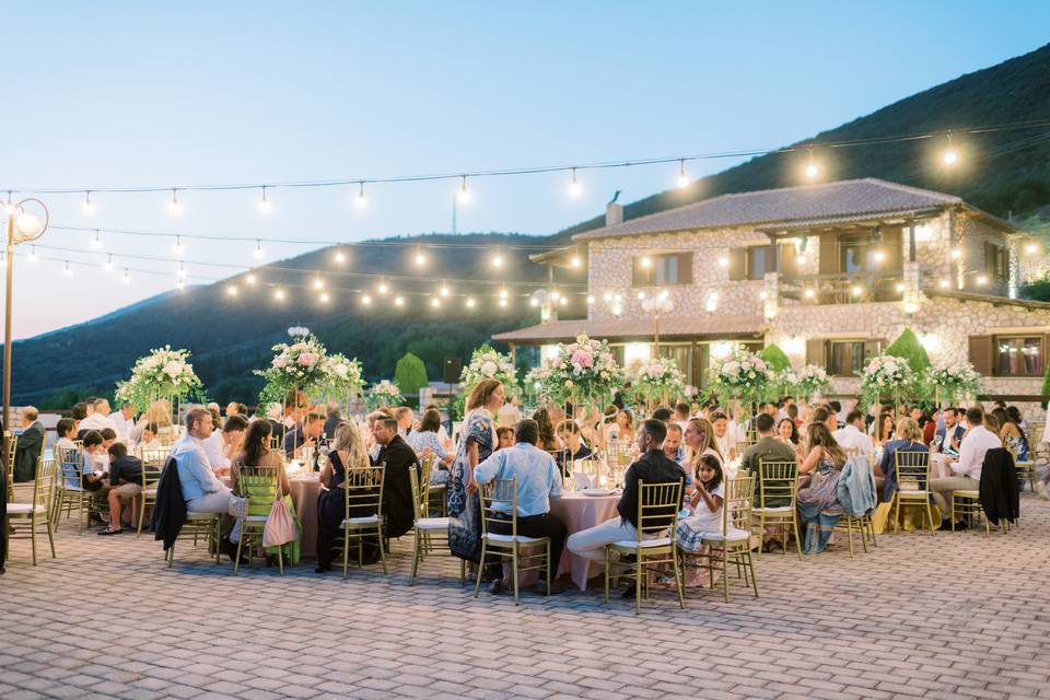 Festoon lights -Villa Wedding