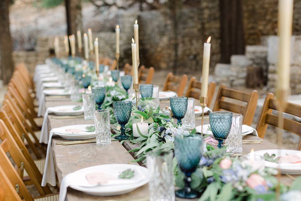 Boho-chic tablescape