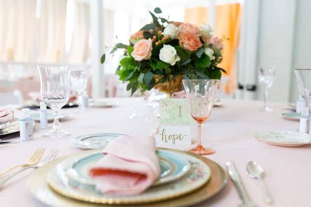 Blush table cloth