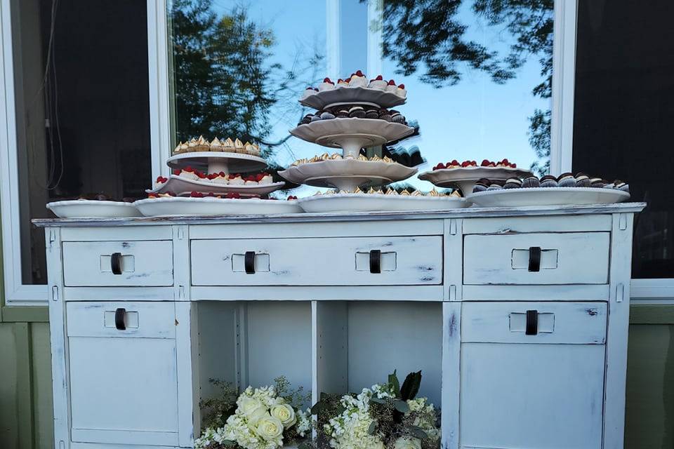 Vintage buffet with desserts