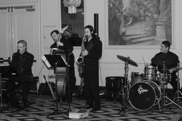 Ray Reach Quartet at a wedding reception.  Left to Right:  Ray Reach, Chris Wendle, Gary Wheat and Steve Ramos.
