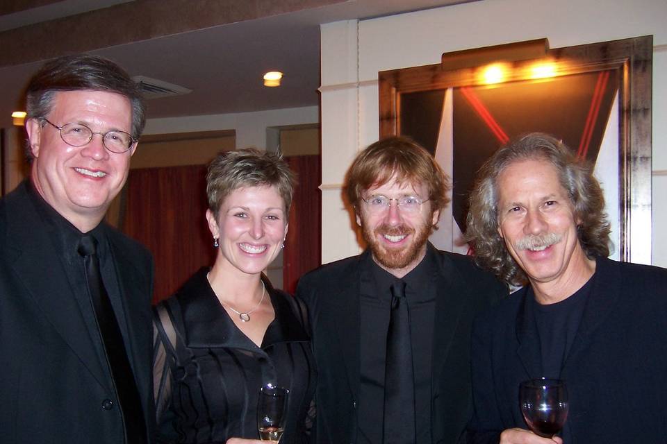At a reception following a Carnegie Hall Concert:  Ray Reach, Carla Stovall, Trey Anastasio and Lou Marini.