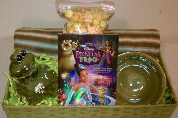 Frog Themed Movie Lover Basket