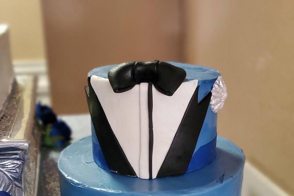 Blue Tux Groom's Cake