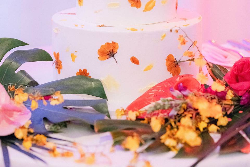 Pressed floral cake