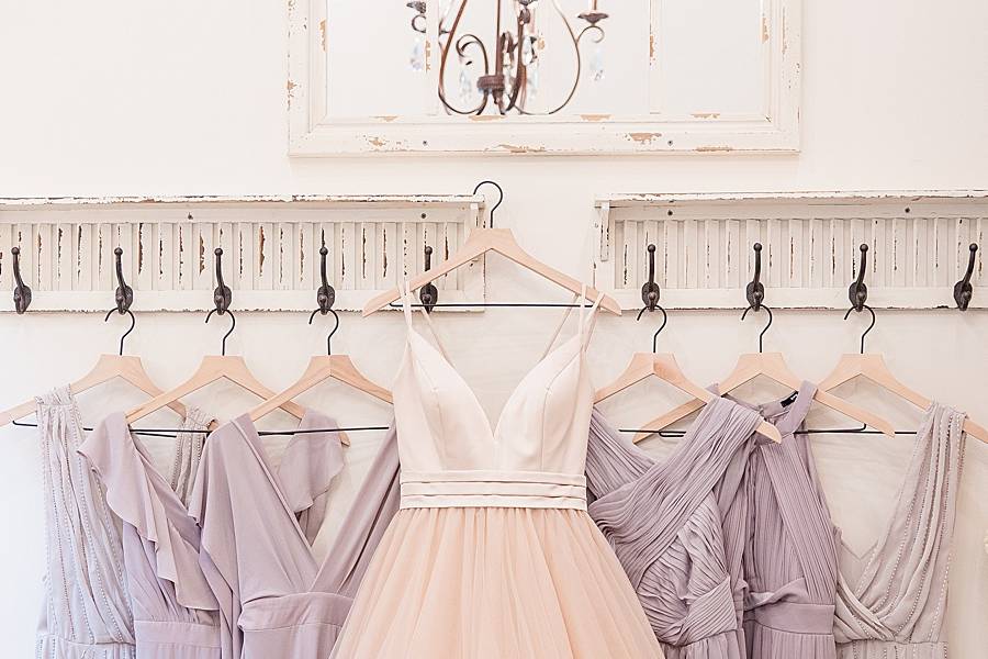Blush wedding gown
