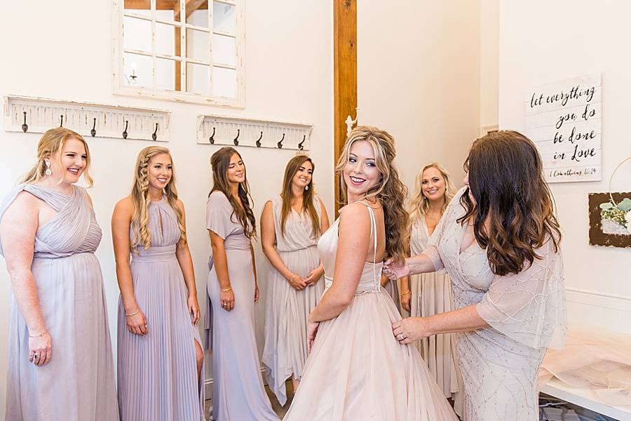 Bride getting ready