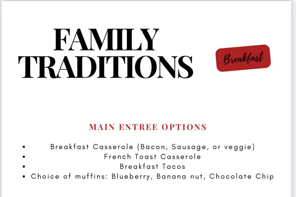 Breakfast Menu