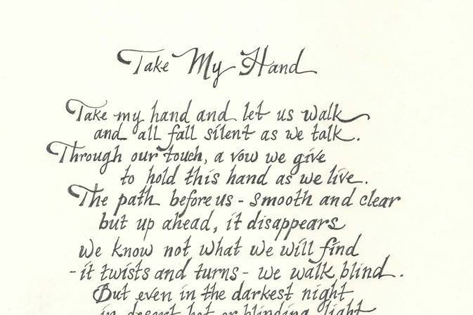 Original poem, Take My Hand -sdn