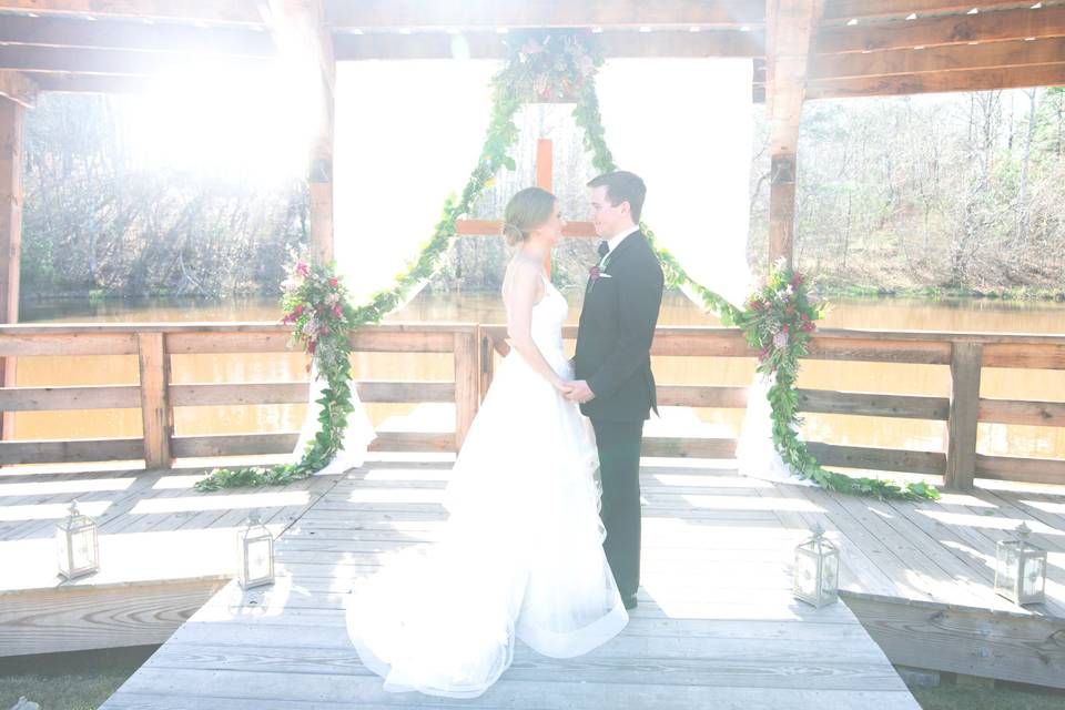 Ceremony on pavilion