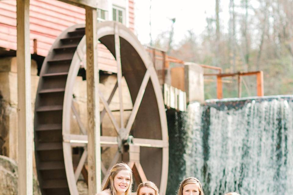 Water wheel by the mill