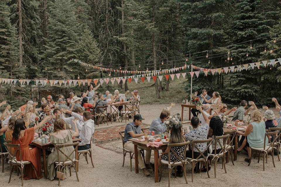 A rustic reception