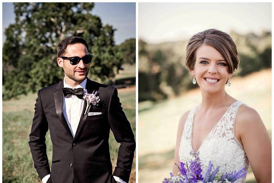 Bride and groom flowers