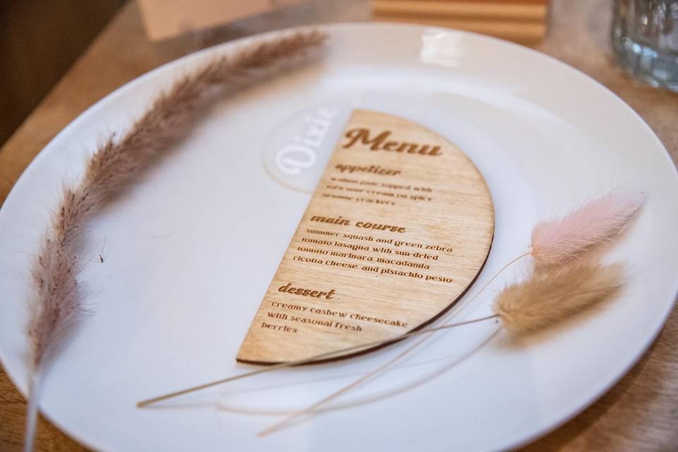 Menu and place card