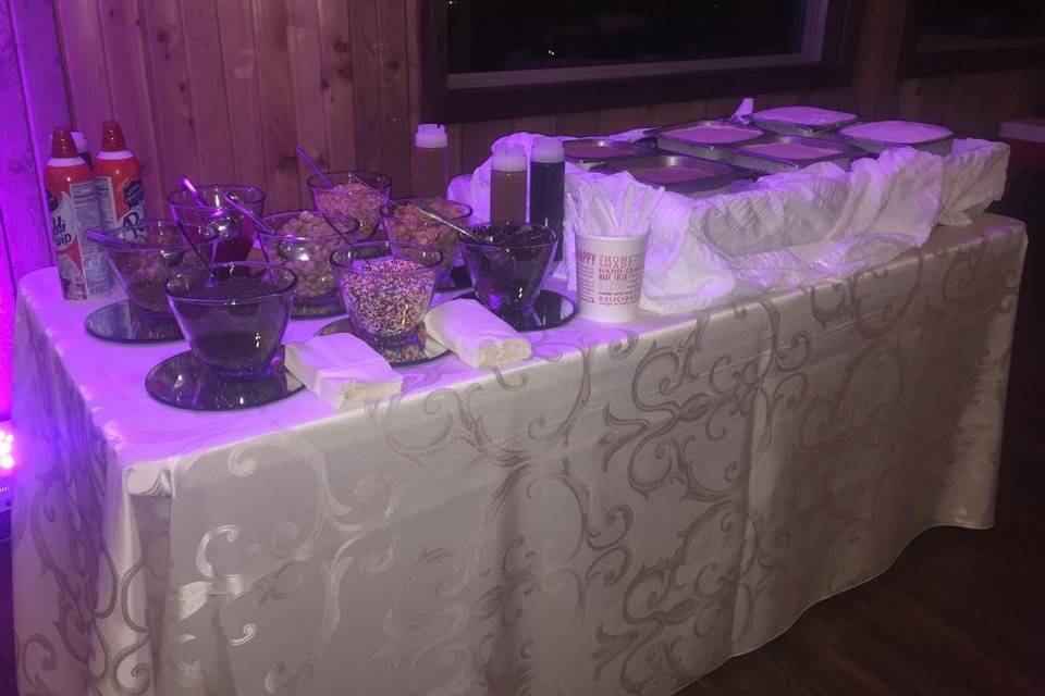 Wedding Ice Cream Bar Setup