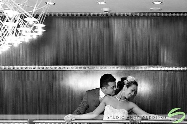 Bride and Groom portrait at the Miami Beach Resort.