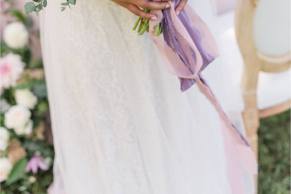 Pastel summer wedding bouquet