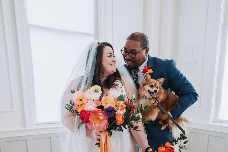 Colorful spring raleigh weddin