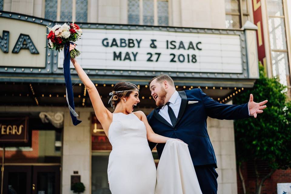 Greensboro theater wedding