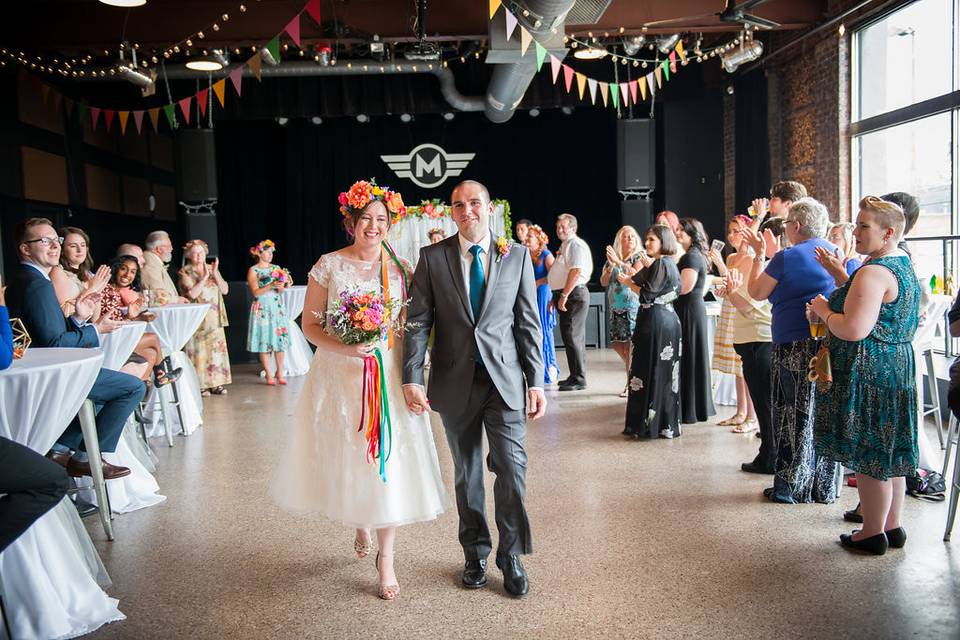 Colorful motorco wedding nc