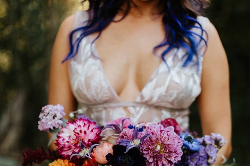 Jewel Tone Bridal Bouquet