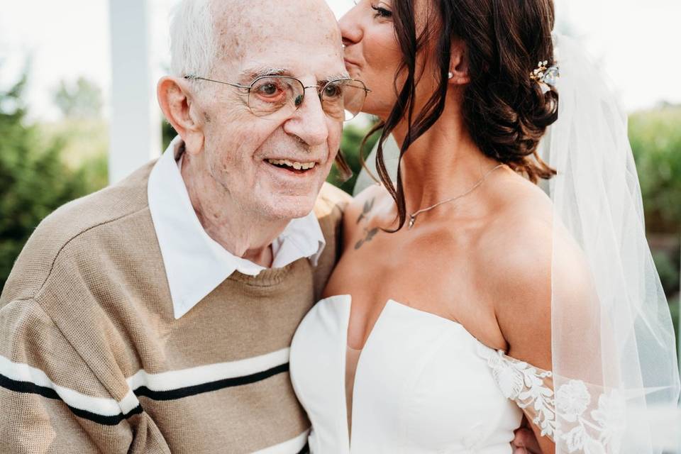 Kiss for grandpa