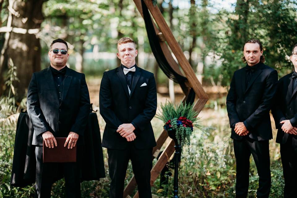 When he sees his bride