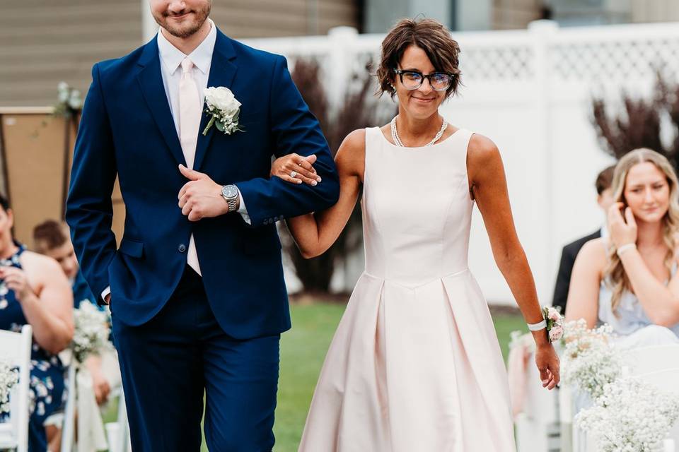 Walking mom down
